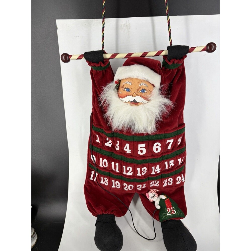 Annalee 2001 Santa Claus Advent Wall Countdown Christmas Calendar Elf Marker